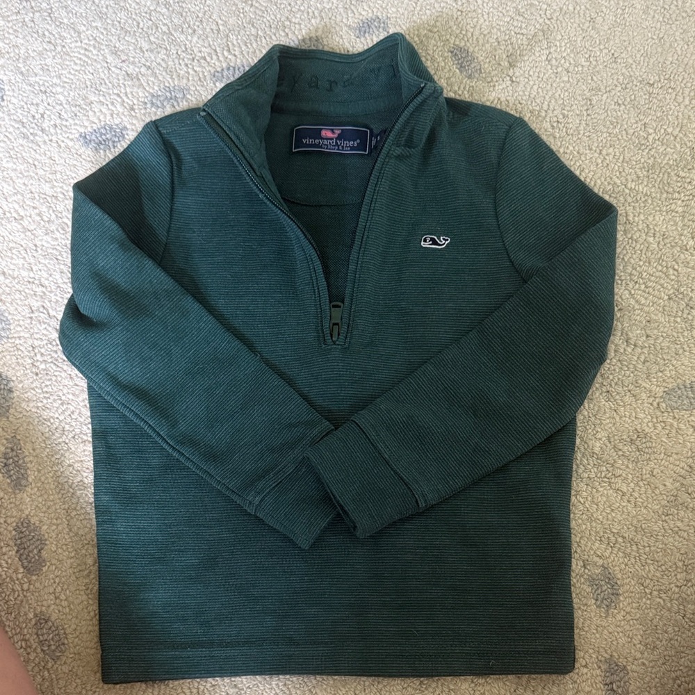Vineyard Vines Men's Forest Green Zip-Up Sweater